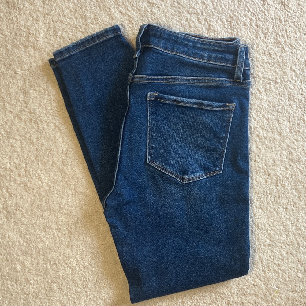 Women's Skinny Dark Blue Stretch Denim Jeans